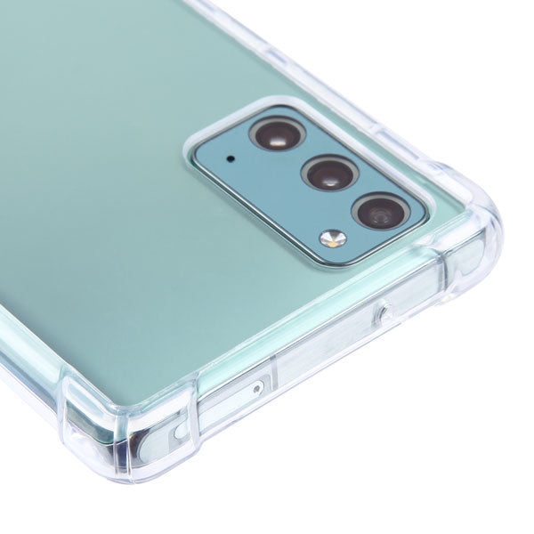 For Samsung Galaxy A51 5G Slim Hybrid Transparent Rubber Gummy Gel Hard PC Silicone Bumper Frame Clear Phone Case Cover