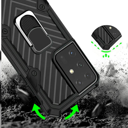 For Apple iPhone 13 Pro Max (6.7") with Magnetic Ring Holder 360° Rotating Kickstand PC & TPU Dual Layer Hybrid Full-Body Drop Proof Rugged  Phone Case Cover