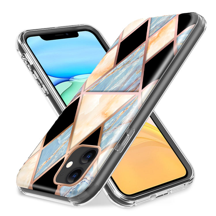 For Apple iPhone 14 Plus (6.7") Dual Layer Hybrid Shockproof Fashion Design IMD Electroplating 2in1 Hard Frame  Phone Case Cover