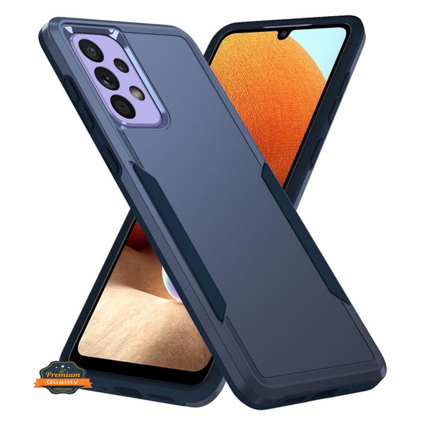 For Samsung Galaxy A23 5G Hybrid Bumper Rugged Dual Layer Heavy-Duty Military-Grade 2in1 Rubber TPU Defender  Phone Case Cover
