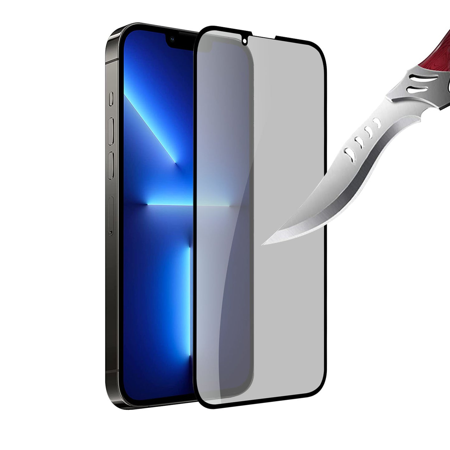 For Apple iPhone 14 Pro (6.1") Privacy Screen Protector, Anti Spy Anti Peeping Tempered Glass Full Protective Film, 9H, Anti Scratch, Easy Install Black Screen Protector