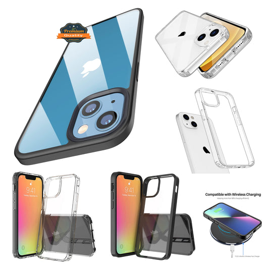For Samsung Galaxy A03S Crystal HD Clear Back Panel + TPU Bumper Hybrid Thin Slim Hard Shockproof Defender Anti-Drop  Phone Case Cover