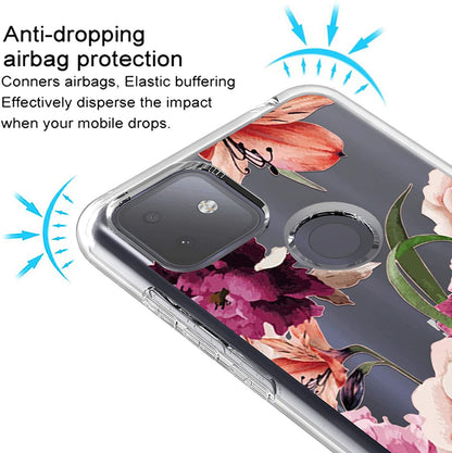 For Samsung Galaxy A53 5G Cases Pattern Design Ultra Thin Clear Hybrid Rubber Gummy TPU Grip + Hard PC Back Shockproof  Phone Case Cover
