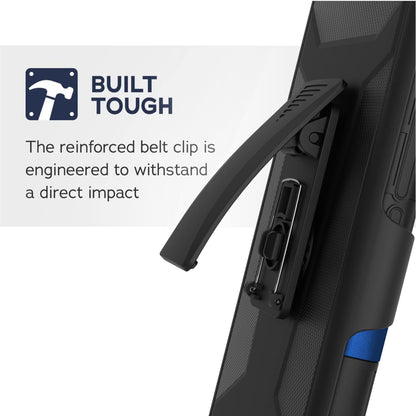 For Apple iPhone 14 Plus /Pro Max Hybrid Belt Clip Holster with Built-in Kickstand, Heavy Duty Shock Absorption Armor Rugged  Phone Case Cover