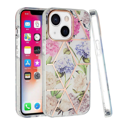 For Apple iPhone 14 Pro Max (6.7") Fashion Floral Design Flower Pattern Hybrid Protective Hard Rubber TPU Slim Back  Phone Case Cover