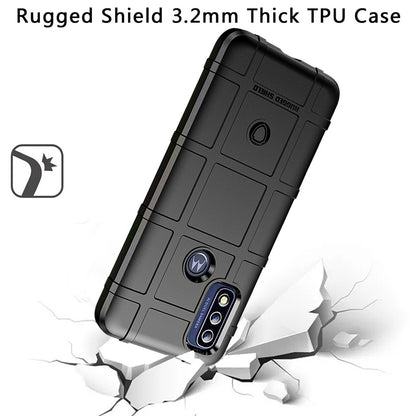 For Google Pixel 7 Pro Rugged Shield Hybrid TPU 3.2mm Thick Rough Armor Tactical Matte Grip Silicone Texture Anti-Drop Black Phone Case Cover