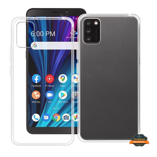 For Samsung Galaxy A03S Slim Transparent Hybrid with Soft TPU Rubber Corner Bumper with Raised Edges Shock Absorption Clear Phone Case Cover