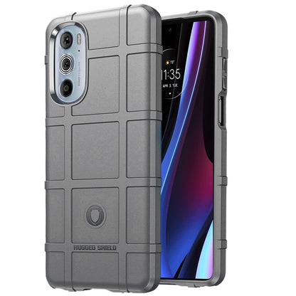 For Motorola Edge+ 2022 /Edge Plus Rugged Shield Hybrid TPU Thick Rough Armor Tactical Matte Grip Silicone Texture  Phone Case Cover
