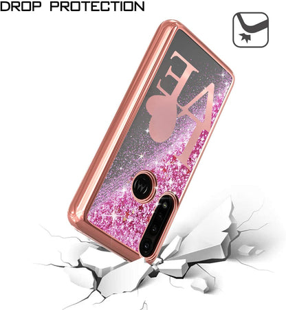 For Samsung Galaxy A13 5G Quicksand Liquid Glitter Bling Flowing Sparkle Fashion Hybrid TPU and Chrome Plating Hard PC  Phone Case Cover