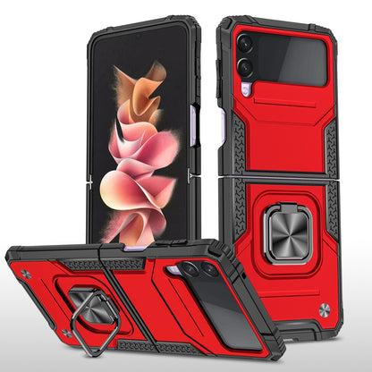 For Samsung Galaxy Z Flip 3 5G Armor Hybrid with Ring Holder Kickstand Shockproof Heavy-Duty Durable Rugged Dual Layer  Phone Case Cover