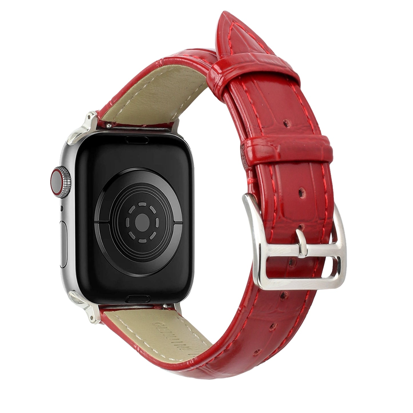 For Apple Watch Size 38/40/41mm Genuine Leather Replacement Band Strap Hybrid Wristbands Design Gold Buckle for iWatch Series 7/SE/6/5/4/3/2/1  Phone Case Cover