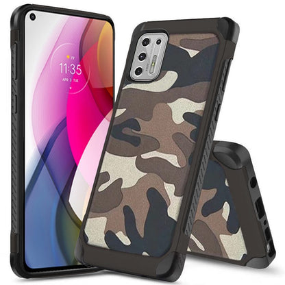 For Apple iPhone 13 Pro (6.1") Shockproof Slim Hybrid Silicone Camouflage Camo Design Dual Layer Rubberized TPU Hard Shell Armor  Phone Case Cover