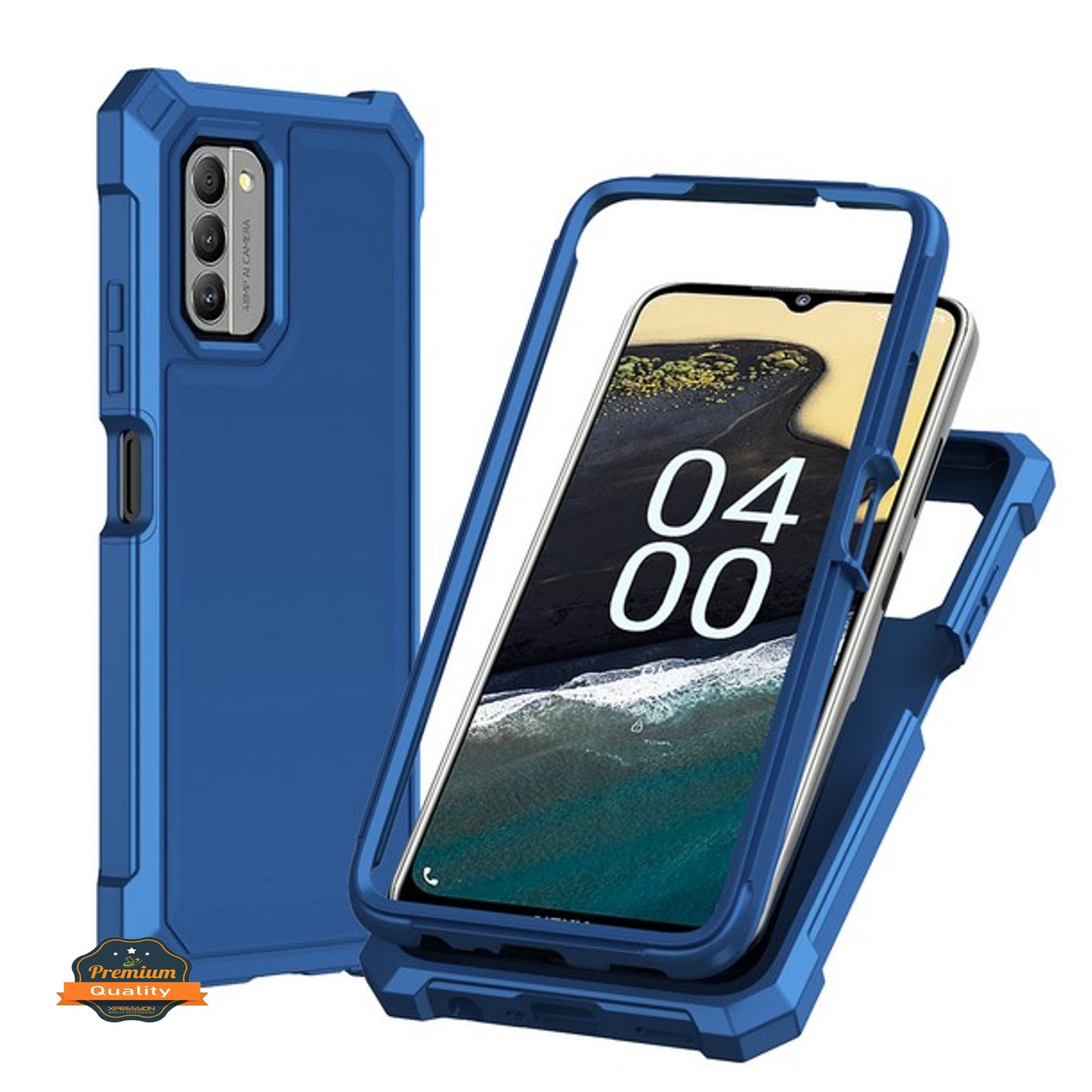 For Nokia G400 Hybrid 2in1 Front Bumper Frame Cover Square Edge Shockproof Soft TPU + Hard PC Anti-Slip Heavy Duty  Phone Case Cover