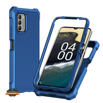 For Nokia G400 Hybrid 2in1 Front Bumper Frame Cover Square Edge Shockproof Soft TPU + Hard PC Anti-Slip Heavy Duty  Phone Case Cover