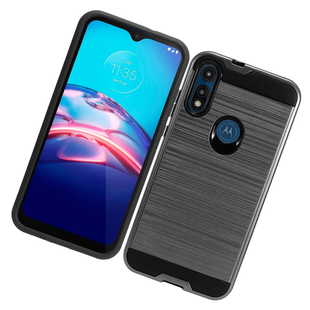 For Motorola Moto G Pure / Moto G Power 2022 Brushed Texture Slim Hybrid Shockproof Dual Layer Hard Armor Rugged Protective  Phone Case Cover