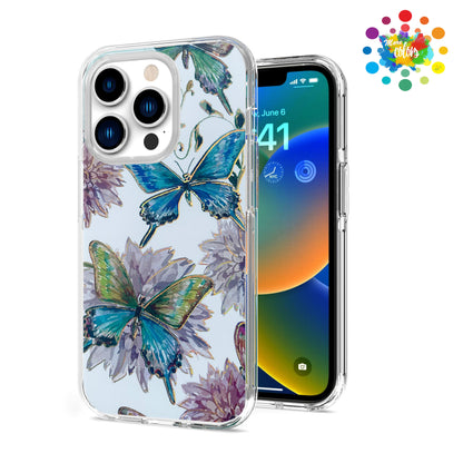 For Apple iPhone 14 /Plus Pro Max Stylish Gold Layer Printing Design Hybrid Rubber TPU Shockproof Armor Rugged  Phone Case Cover