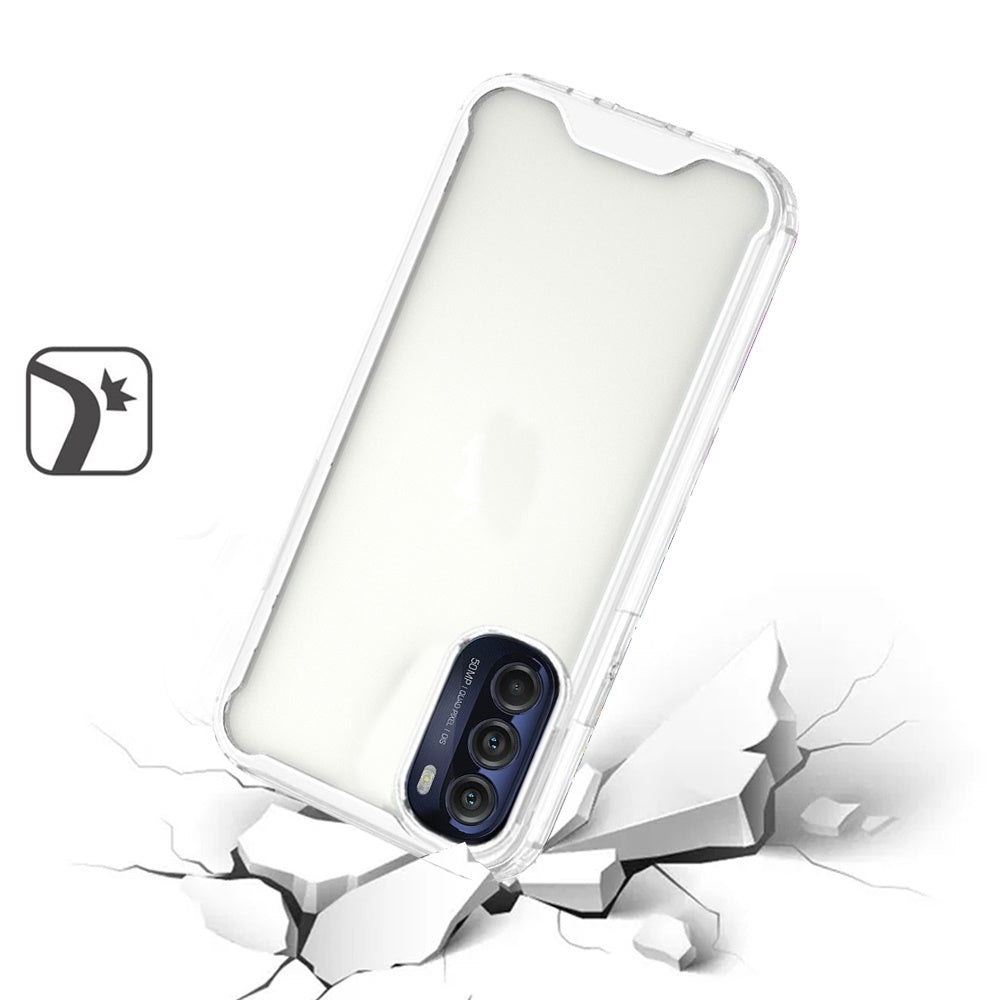 For Samsung Galaxy Note 20 Colored Shockproof Transparent Hard PC + Rubber TPU Hybrid Bumper Shell Thin Slim Protective Clear Phone Case Cover