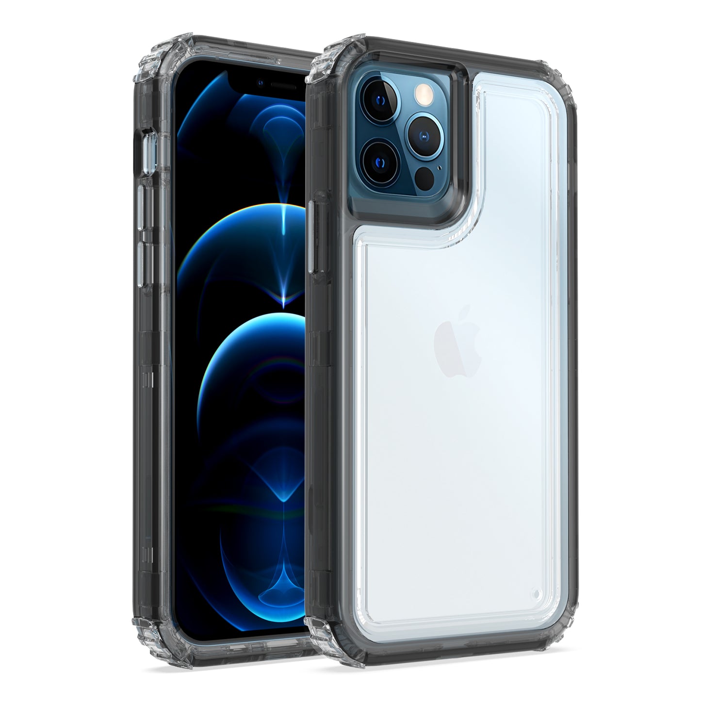 For Apple iPhone 13 Pro Max (6.7") Heavy Duty Rugged 3 in 1 Hybrid Shockproof Full Body Bumper Durable [Military Grade] Transparent Protective  Phone Case Cover