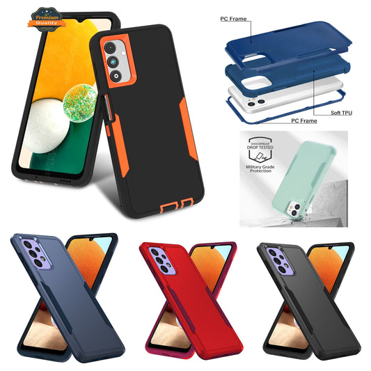For Samsung Galaxy A13 5G Hybrid Bumper Rugged Dual Layer Heavy-Duty Military-Grade Rugged TPU Defender Protective  Phone Case Cover