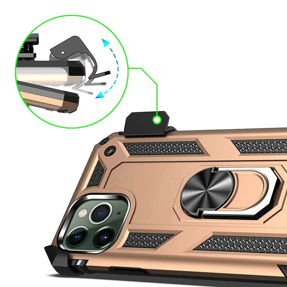 For Motorola Moto G Stylus 5G 2022 Hybrid with Belt Clip Holster Ring Stand Holder, Military Grade Fit Magnetic Car Mount  Phone Case Cover