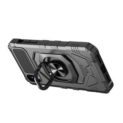 For Apple iPhone XR Hybrid 2in1 Dual Layer with Rotate Magnetic Ring Stand Holder Kickstand, Rugged Shockproof Protective  Phone Case Cover