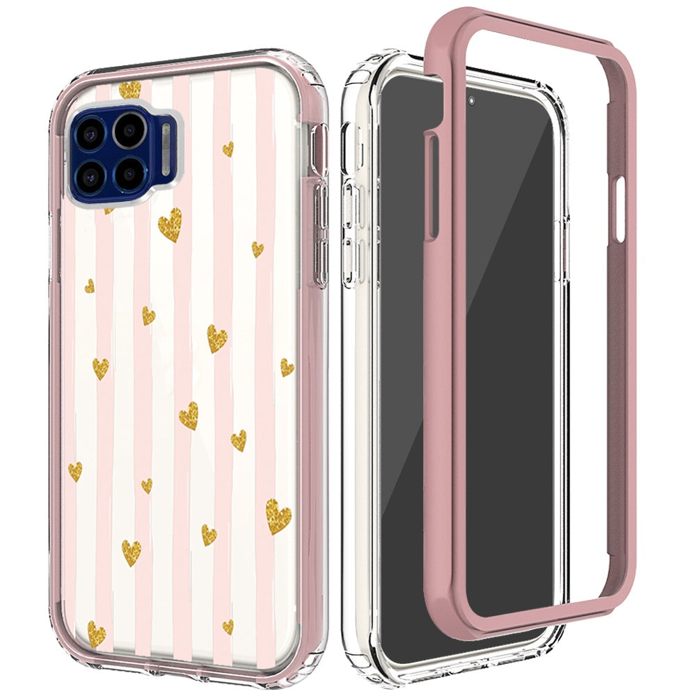 For Apple iPhone 14 Pro (6.1") Beautiful Design 3in1 Hybrid Triple Layer Armor Hard PC Plastic Rubber Frame  Phone Case Cover