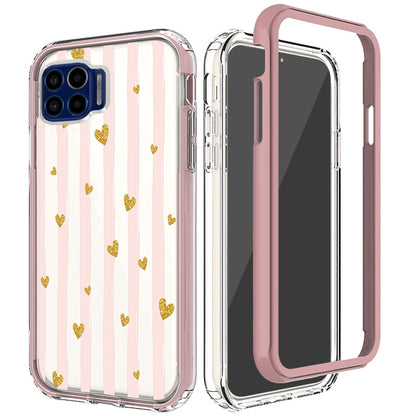For Apple iPhone 14 Pro (6.1") Beautiful Design 3in1 Hybrid Triple Layer Armor Hard PC Plastic Rubber Frame  Phone Case Cover