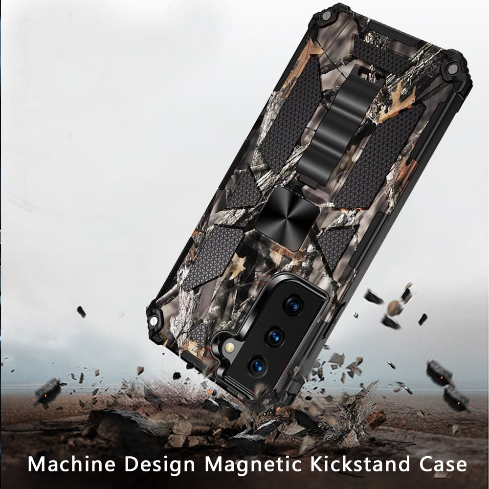 For Samsung Galaxy S22 Hybrid Camouflage [Military Grade] Rugged Kickstand Protective Fit Magnetic Car Mount Stand  Phone Case Cover
