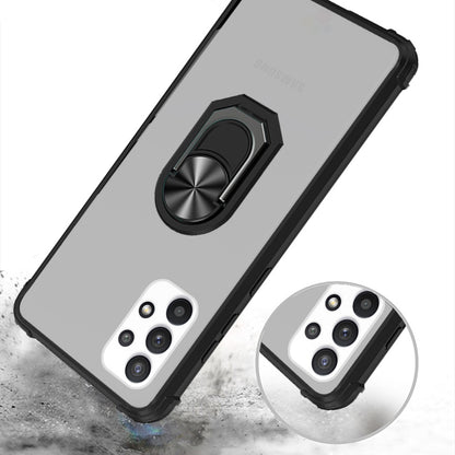 For Samsung Galaxy A53 5G Clear Silicone Shockproof Hybrid Protection Cover Transparent TPU with Magnetic Ring Kickstand  Phone Case Cover