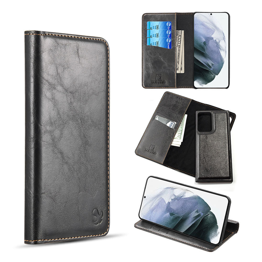 For Apple iPhone 14 /Plus Pro Max Leather Wallet Pouch Magnetic Detachable Card Slot Removable Flip Stand  Phone Case Cover