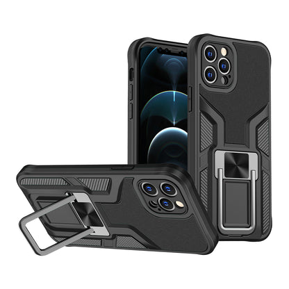 For Apple iPhone 12 Pro Max (6.7") Shockproof [Military-Grade] with Metal Magnetic Kickstand, Hybrid Rugged TPU Heavy Duty  Phone Case Cover