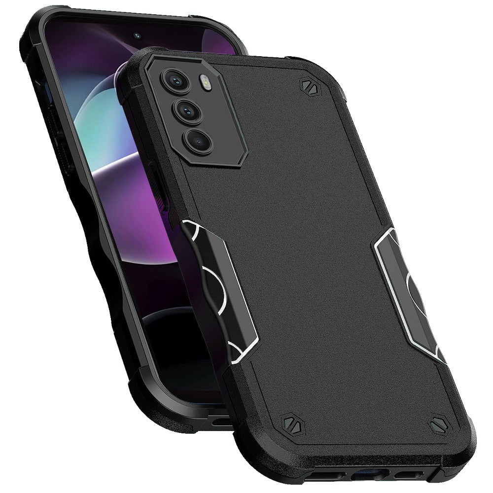 For Motorola Moto G 5G 2022 Tough Shockproof Hybrid Heavy Duty Dual Layer TPU Bumper Rugged Rubber Defend Armor Black Phone Case Cover