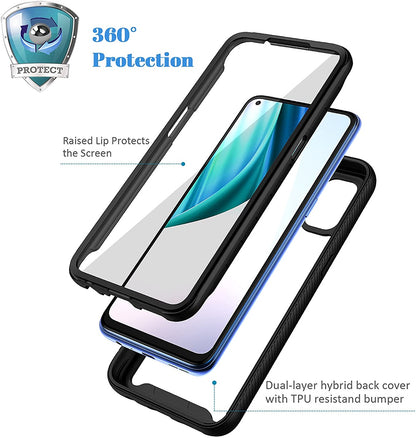For Apple iPhone 14 Plus (6.7") Full Body Armor Hybrid Double Layer Hard PC + TPU Transparent Back Rugged Shockproof  Phone Case Cover