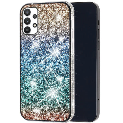 For Apple iPhone 14 /Plus Pro Max Rhinestone Sparkling Rainbow Gradual Glitter Full Diamonds Bling Hybrid Rugged  Phone Case Cover