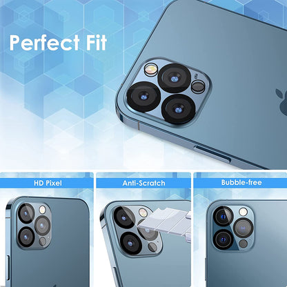 For Apple iPhone 14 Pro (6.1") Camera Lens Protector Back Tempered Glass Camera [9H Clear Glass] [Case Friendly] White Screen Protector