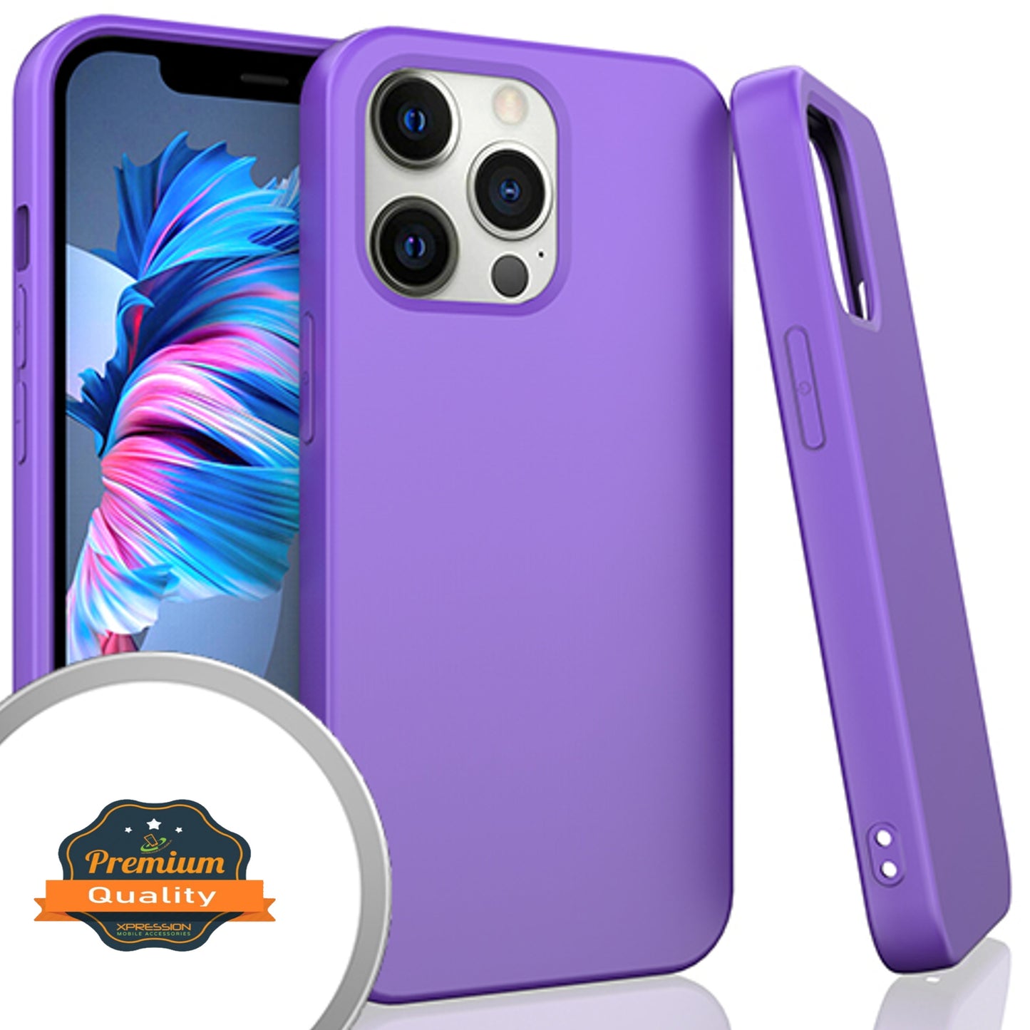 For Apple iPhone 14 (6.1") Slim Fit Hybrid Silicone Soft Gel Rubber TPU Full Body Protection Shockproof Protective  Phone Case Cover