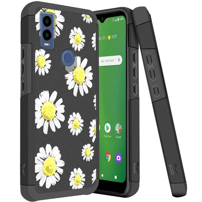 For Cricket Innovate E 5G (E Version 2022) Graphic Design Pattern Hard PC TPU Tough Hybrid Shockproof Frame  Phone Case Cover