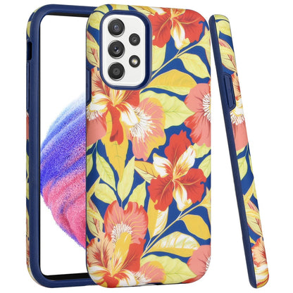 For Apple iPhone 14 Pro Max (6.7") Bliss Floral Stylish Design Hybrid Rubber TPU Hard Shockproof Armor Slim  Phone Case Cover