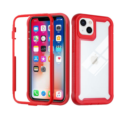 For Apple iPhone 13 Pro Max (6.7") Hybrid 3 in 1 Transparent Shockproof Full Body Frame Bumper Rugged Hard PC TPU Rubber Protective Heavy Duty  Phone Case Cover