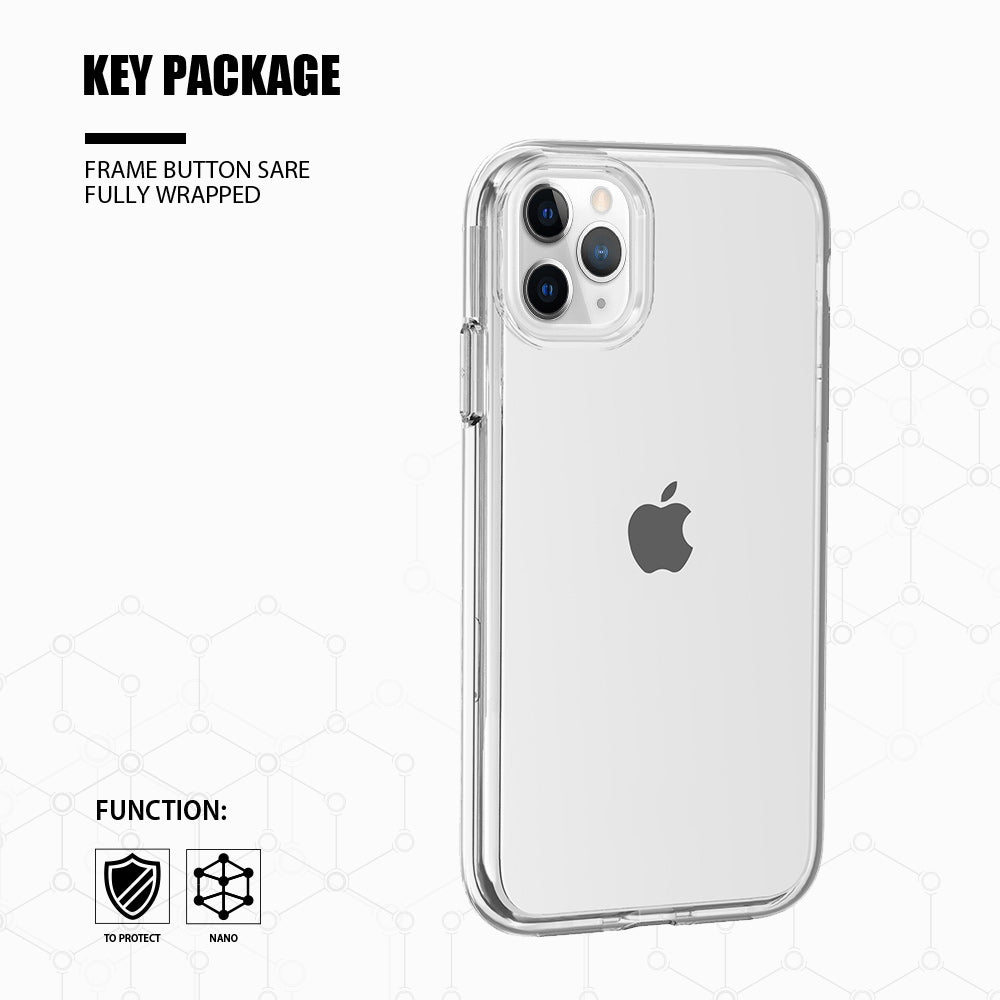 For Apple iPhone 14 /Pro Max Clear Transparency Thick Hybrid Hard PC Shell & TPU Shock-Absorption  Phone Case Cover