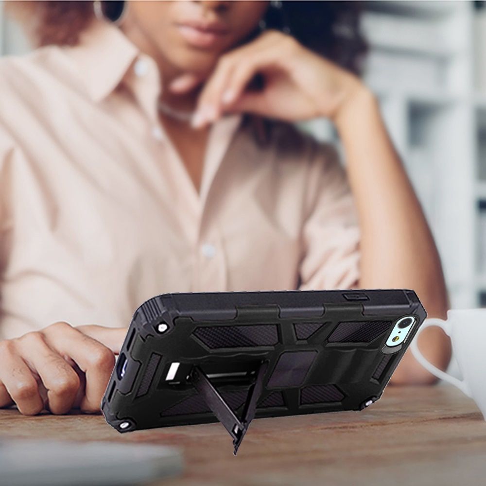 For Apple iPhone SE 3 (2022) SE/8/7 Heavy Duty Stand Hybrid Shockproof [Military Grade] Rugged with Built-in Kickstand  Phone Case Cover
