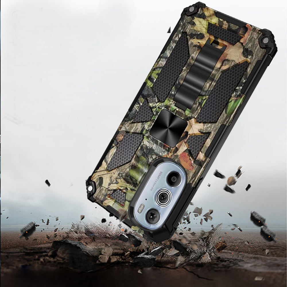For Motorola Edge+ 2022 /Edge Plus Heavy Duty Stand Hybrid TPU Shockproof Rugged Protective with Built-in Kickstand  Phone Case Cover