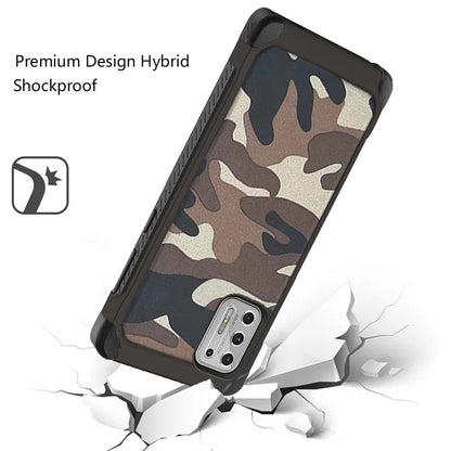 For Apple iPhone 13 Pro (6.1") Shockproof Slim Hybrid Silicone Camouflage Camo Design Dual Layer Rubberized TPU Hard Shell Armor  Phone Case Cover