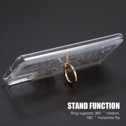 For Samsung Galaxy A22 5G Hybrid Glitter Luxury Bling Sparkling Liquid Quicksand Glittering Sparkle TPU Rubber PC with Ring Stand Holder Kickstand  Phone Case Cover