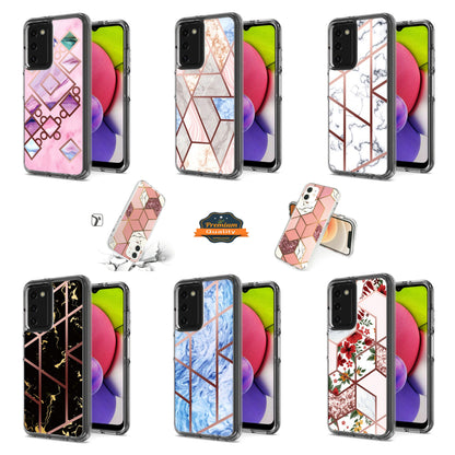 For Apple iPhone 14 /Pro Max Stylish Hybrid Fashion Marble Trendy Design Hard Back PC Shockproof TPU Rubber  Phone Case Cover