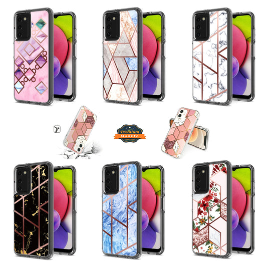 For Apple iPhone 14 /Pro Max Stylish Hybrid Fashion Marble Trendy Design Hard Back PC Shockproof TPU Rubber  Phone Case Cover