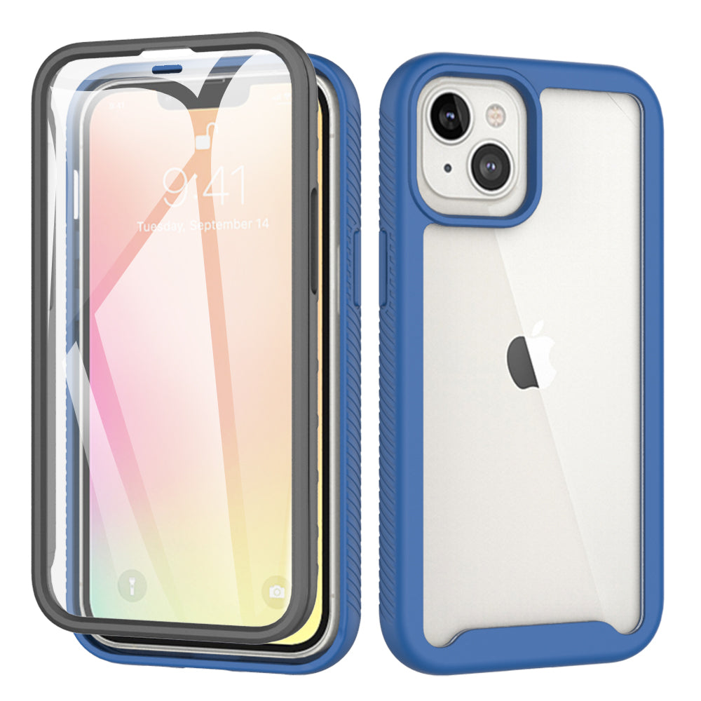 For Apple iPhone 13 Pro Max (6.7") Hybrid 360° Full Body Protective with Built-in Screen Protector Shockproof Bumper Rugged TPU Armor  Phone Case Cover