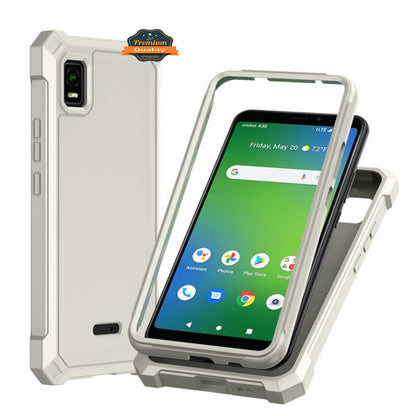 For Cricket Vision Plus 2022 Hybrid 2in1 Front Bumper Frame Cover Square Edge Shockproof Soft TPU + Hard PC Anti-Slip  Phone Case Cover