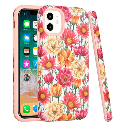 For Apple iPhone 14 Plus 6.7" Bliss Floral Stylish Design Hybrid Rubber TPU Hard PC Shockproof Armor Slim Fit  Phone Case Cover