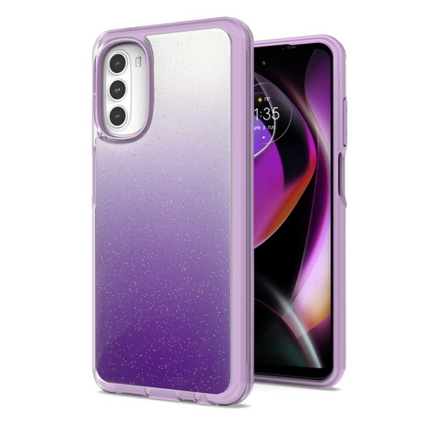 For Apple iPhone 14 /Plus Pro Max Gradient Glitter Bling Hybrid Shockproof Protection TPU Frame and Hard PC Back Slim  Phone Case Cover